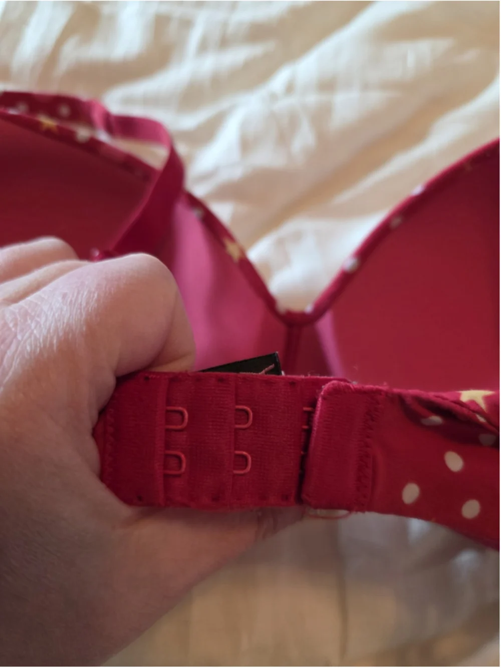 34D Y2K 2007 Ipex Body by Victoria's Secret Red Polka Dot Star Bra Lined Glam